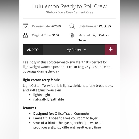 EUC (worn once) Lululemon 'Ready to Roll' Crew - Picture 6 of 13